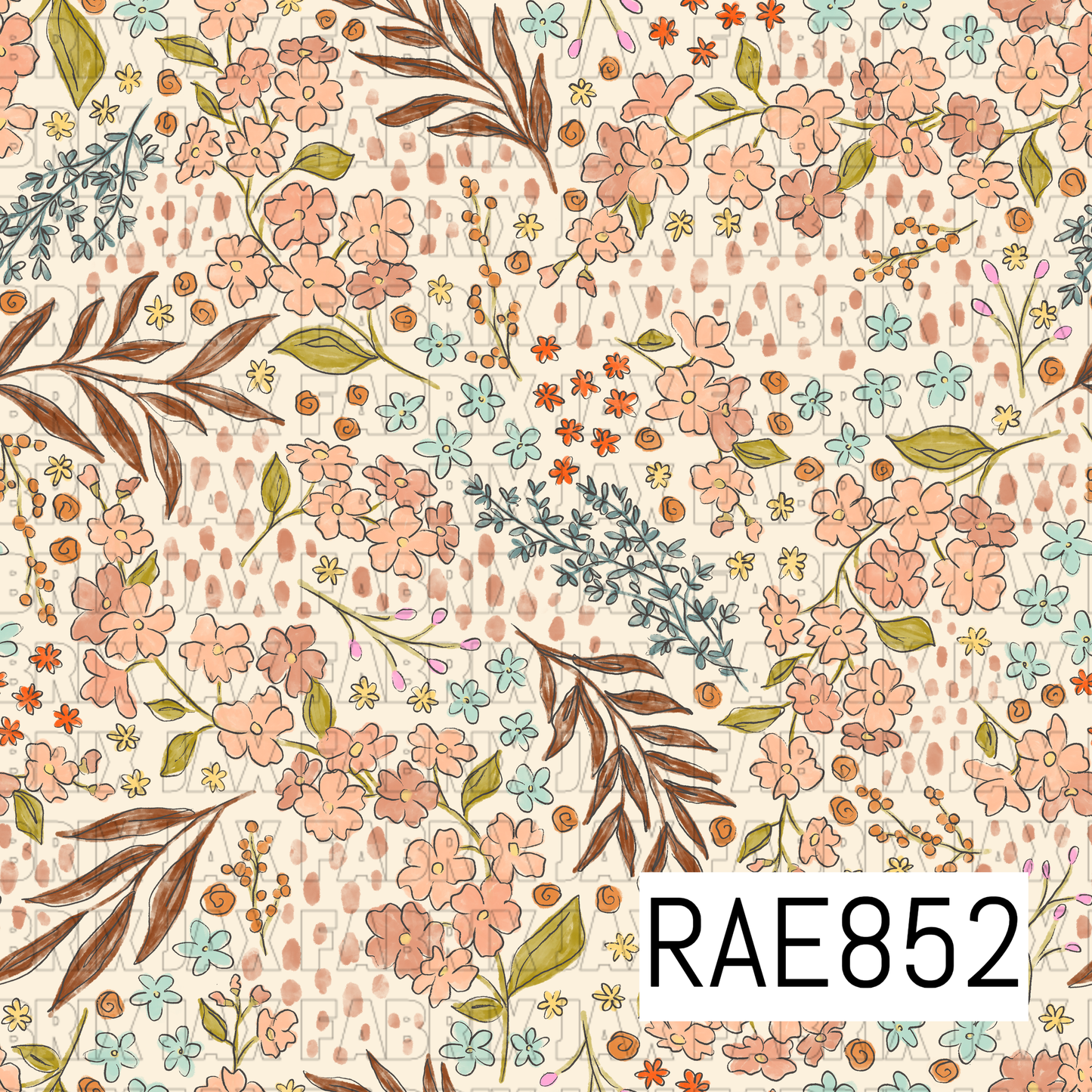 Inky Floral Garden RAE852