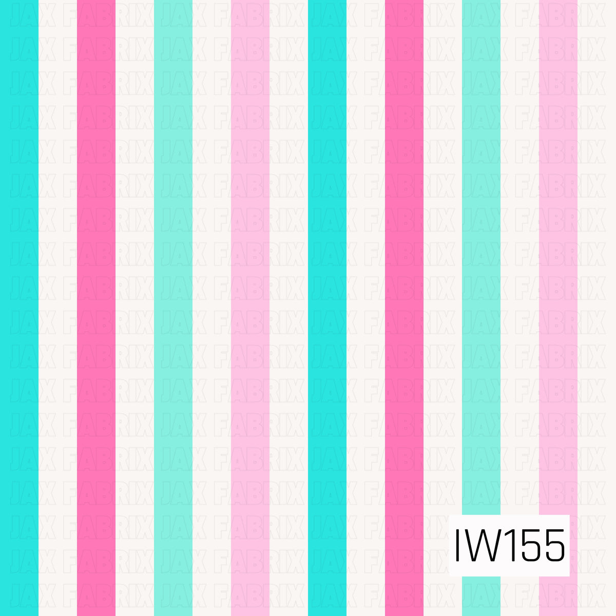 A bright and playful vertical stripe pattern featuring alternating bands of vibrant turquoise, aqua mint, hot pink, soft pastel pink, and crisp white. The bold, evenly spaced stripes create a fresh, preppy design with a fun coastal-inspired feel, perfect for summer projects and coordinating prints.