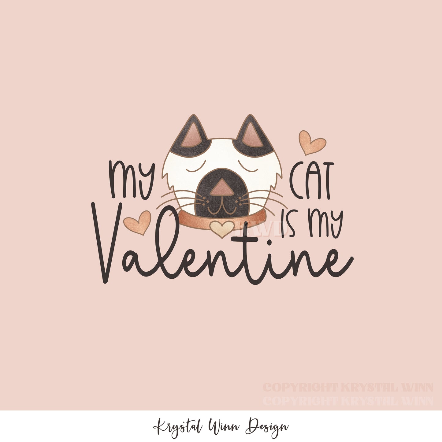 Kitty Love Panel My Cat Is My Valentine KW1080