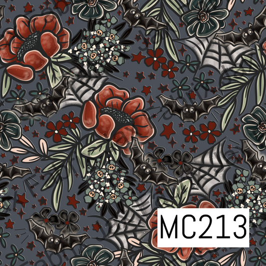 Creature Of The Night Floral Blue MC213