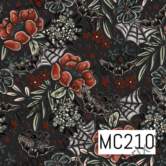 Creature Of The Night Floral Black MC210