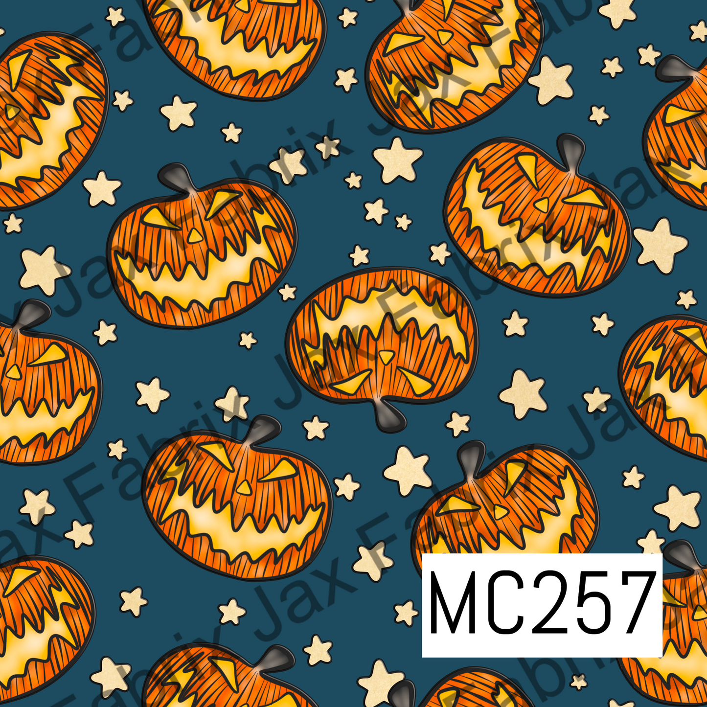 Comic Book Nightmare Pumpkins Teal  MC257
