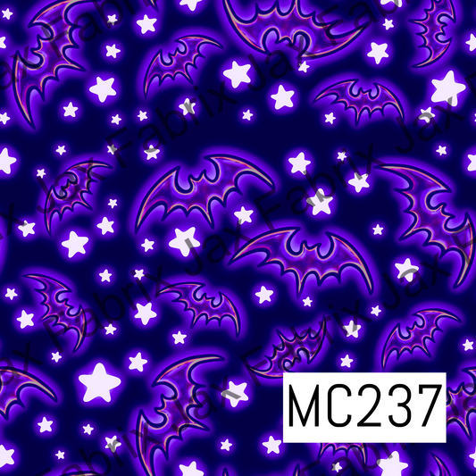 Comic Book Nightmare Bats Purple MC237