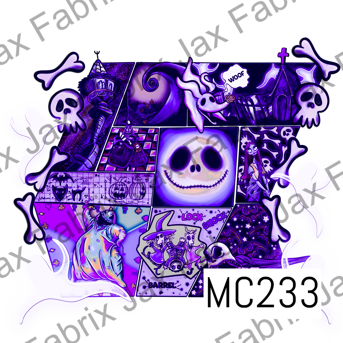 Comic Book Nightmare Purple PNG MC233