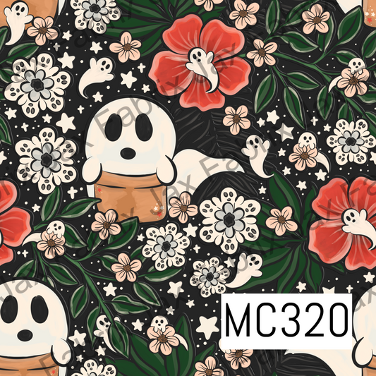 Spooky Garden Flower Ghosts Orange MC320