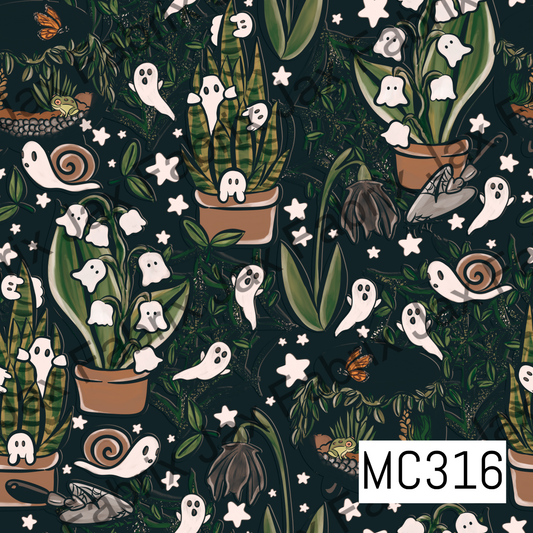 Spooky Garden Plants Black MC314