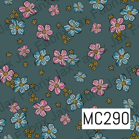 Spooky Garden Blue Flowers MC290