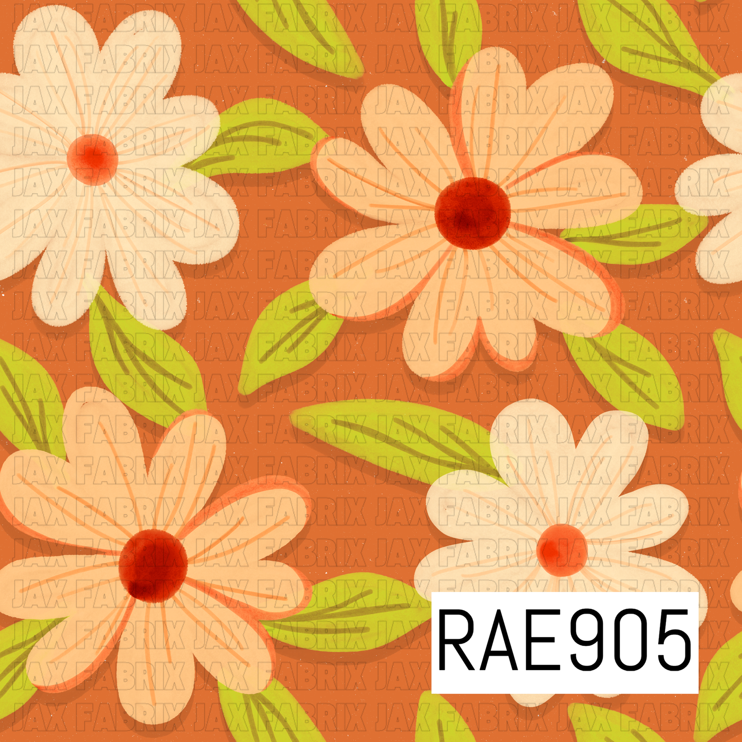 Large Orange Floral RAE905