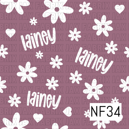 Mauve Floral Name NF34