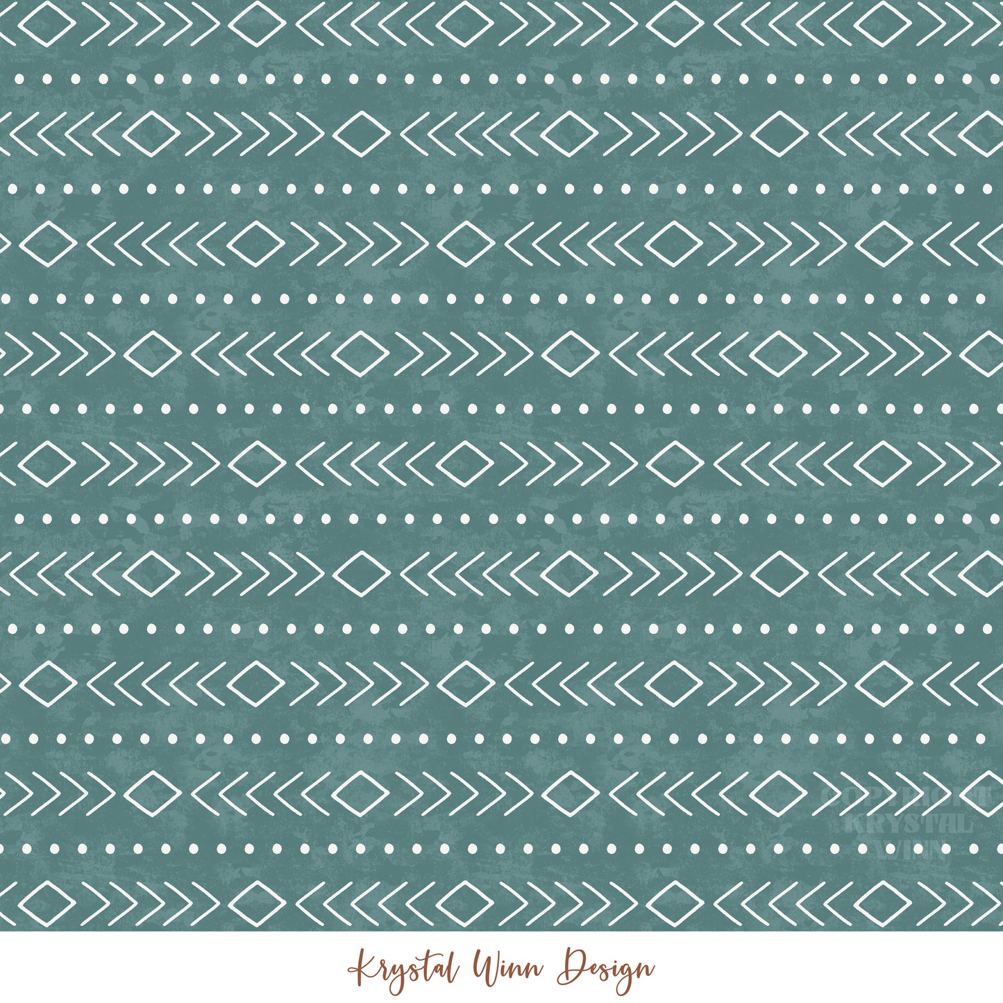 Merry Christmas Y'all Boho Blue KW554