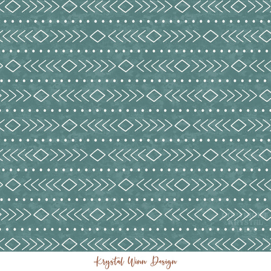 Merry Christmas Y'all Boho Blue KW554