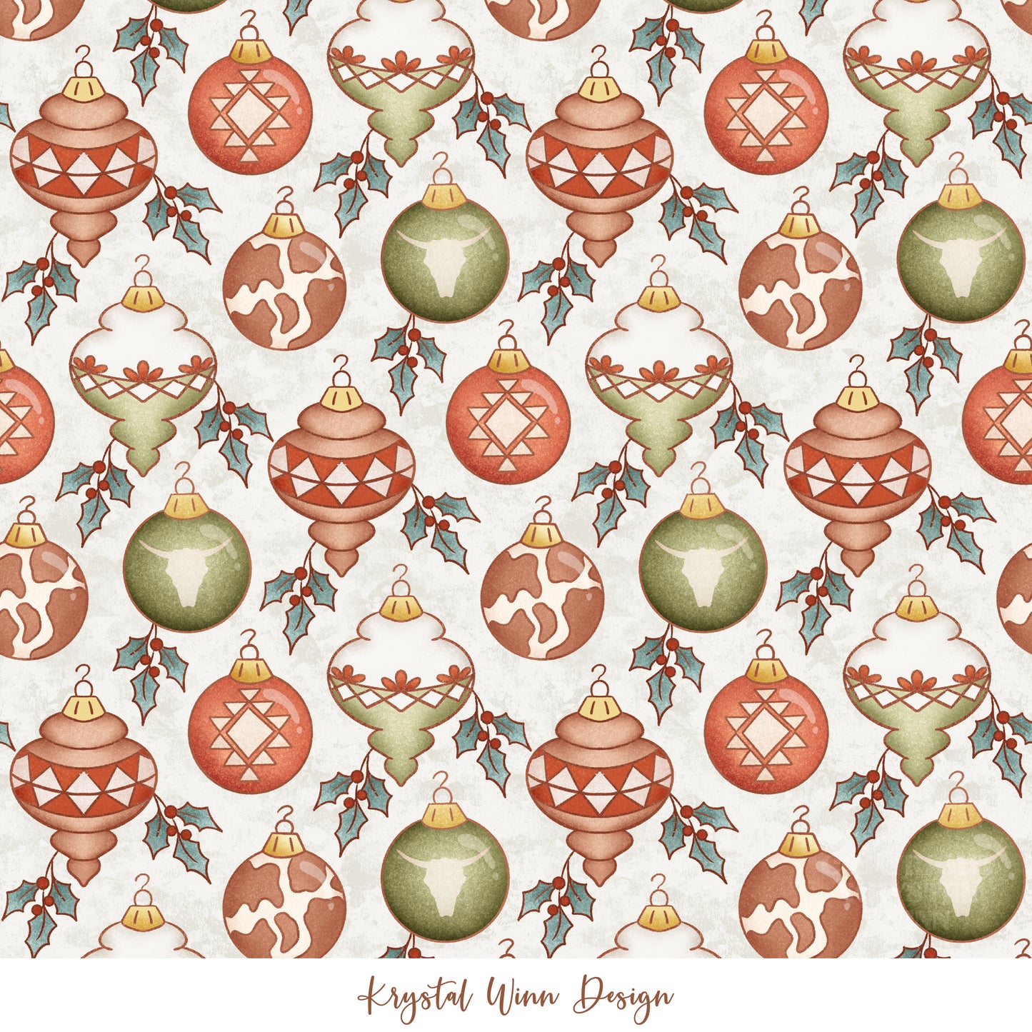 Merry Christmas Y'all Ornaments White KW577