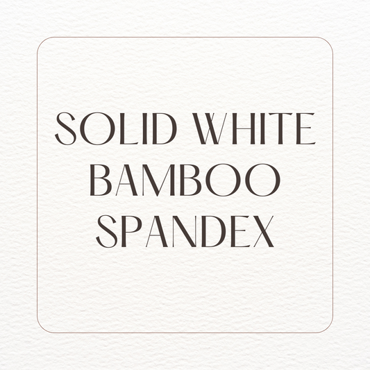 Solid white bamboo spandex