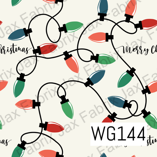 Muted Christmas Lights with Words WG144