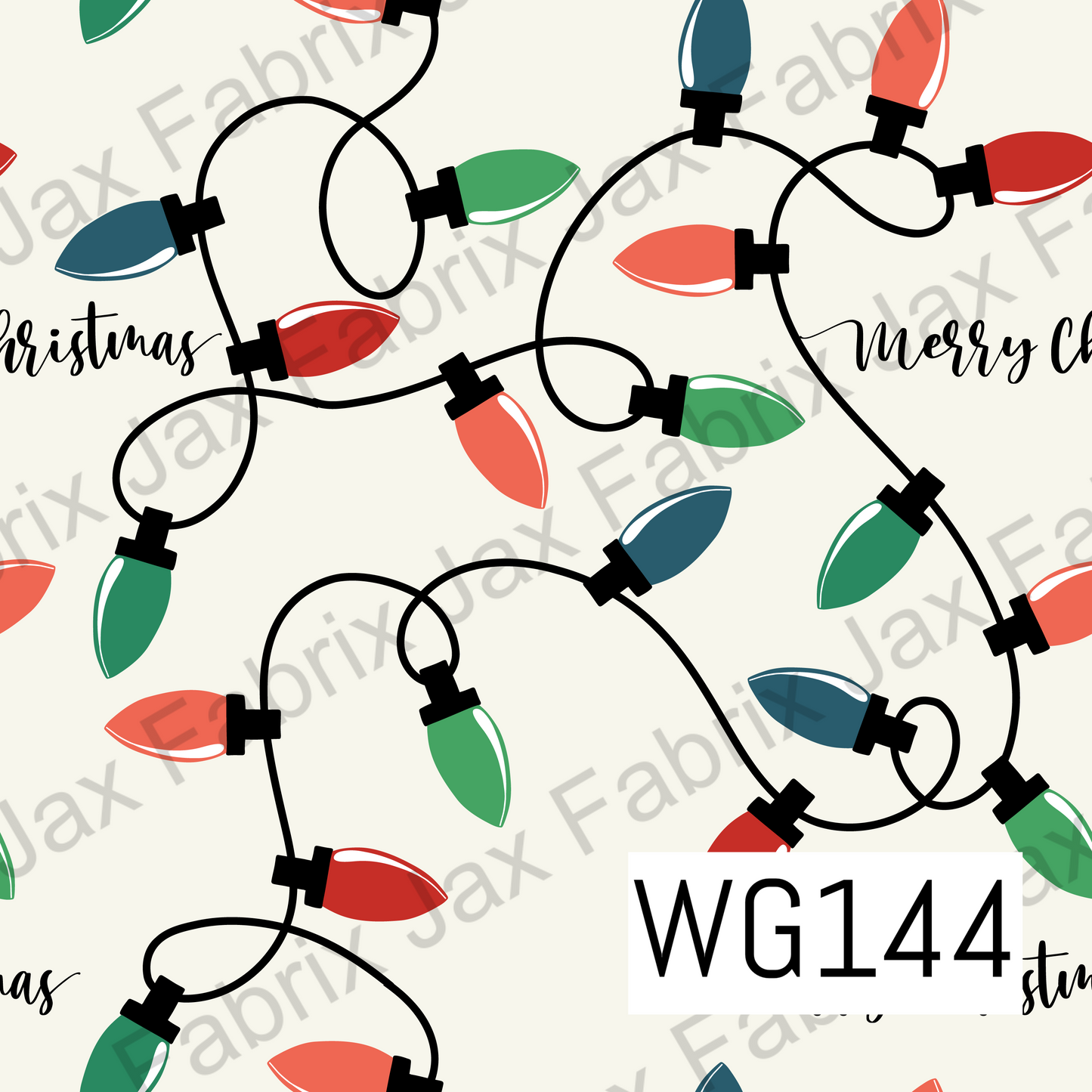 Muted Christmas Lights with Words WG144