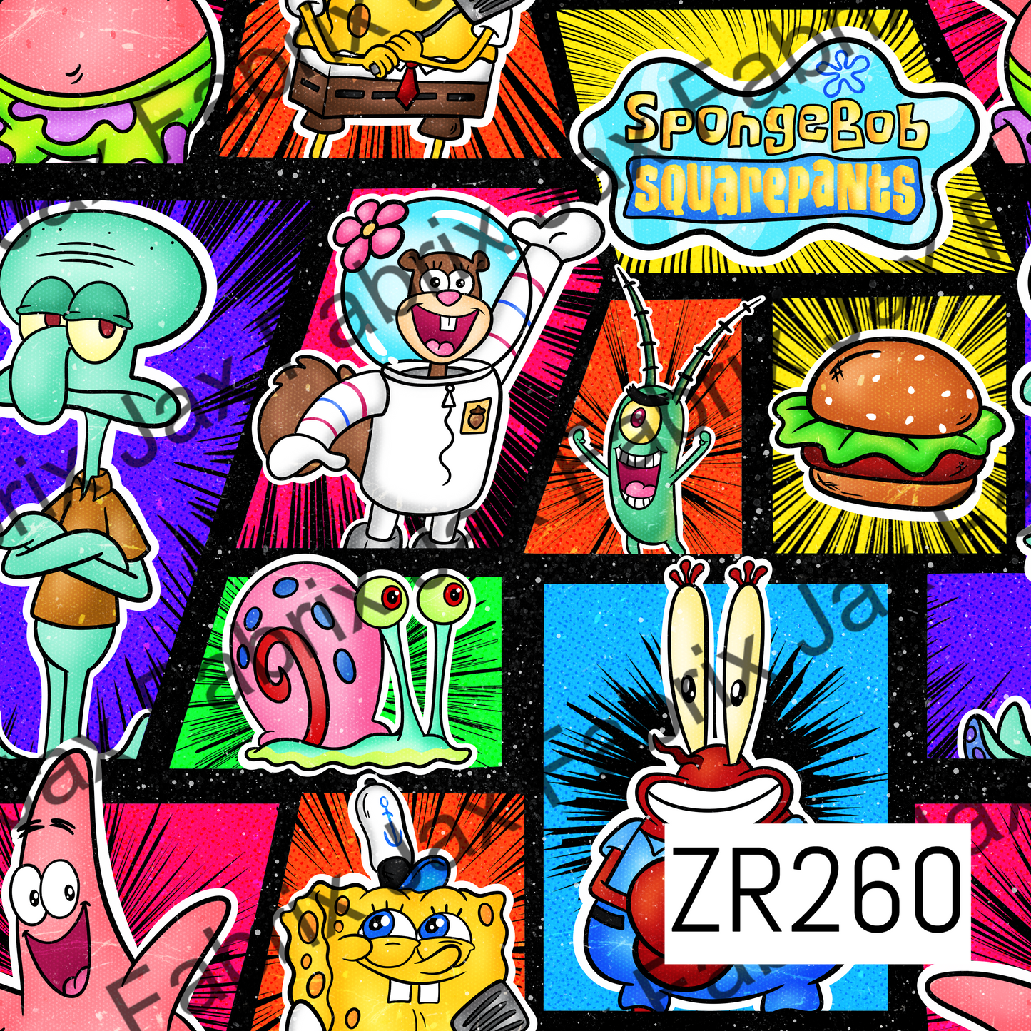 Neon Rainbow Comic Sponge ZR260