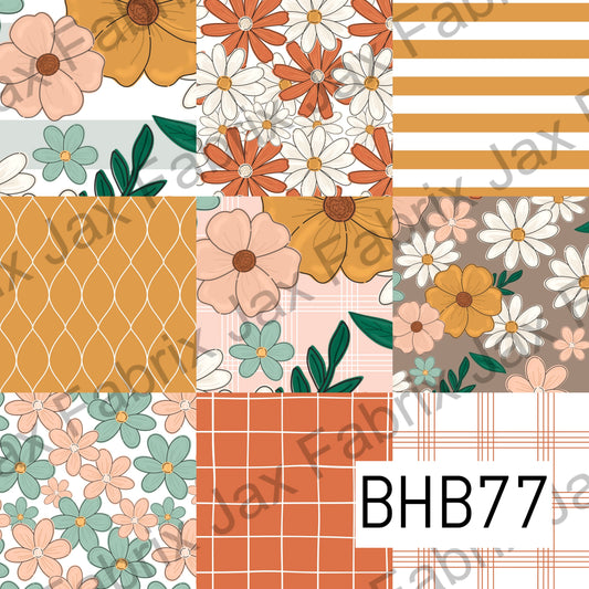 Neutral Floral Patchwork BHB77