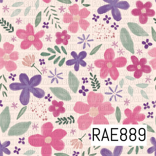 Oily Pink Purple Floral  RAE889