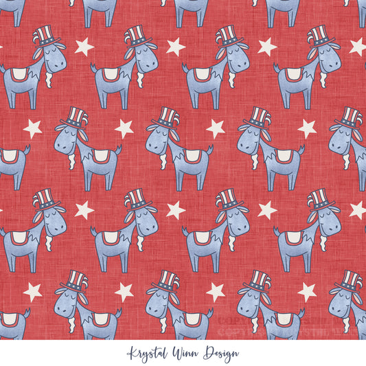Yankee Doodle Goats Red KW748