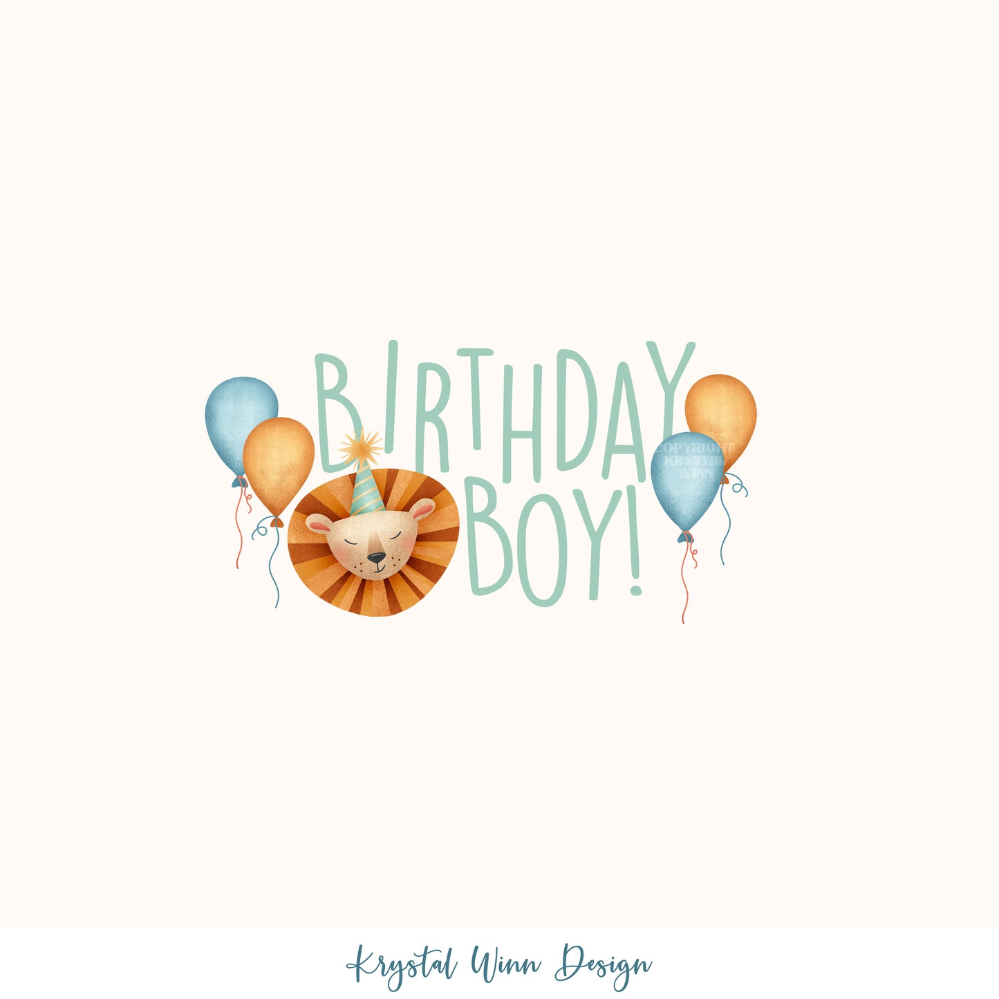 Party Animal Birthday Boy Panel KW532