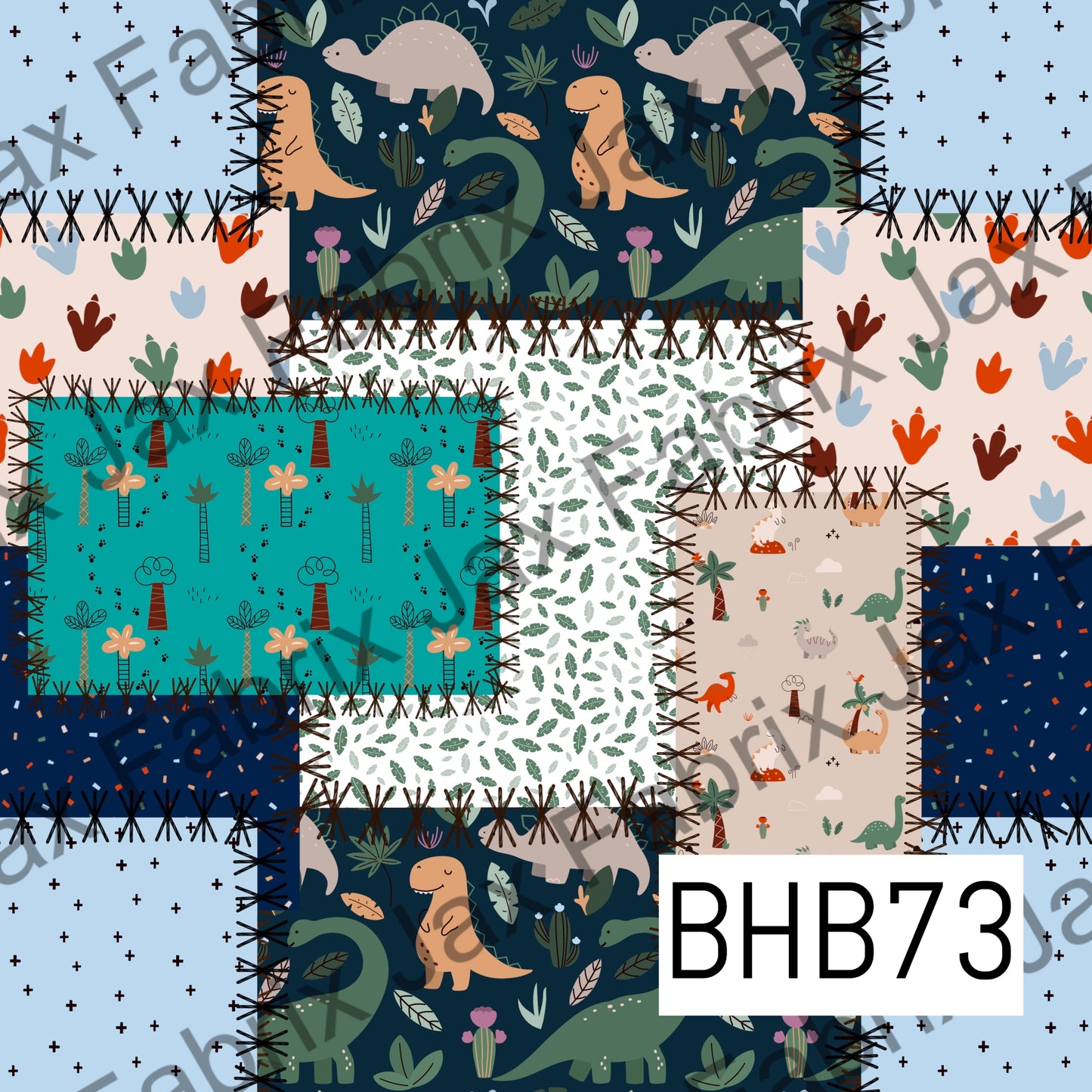 Dinosaur Patchwork BHB73