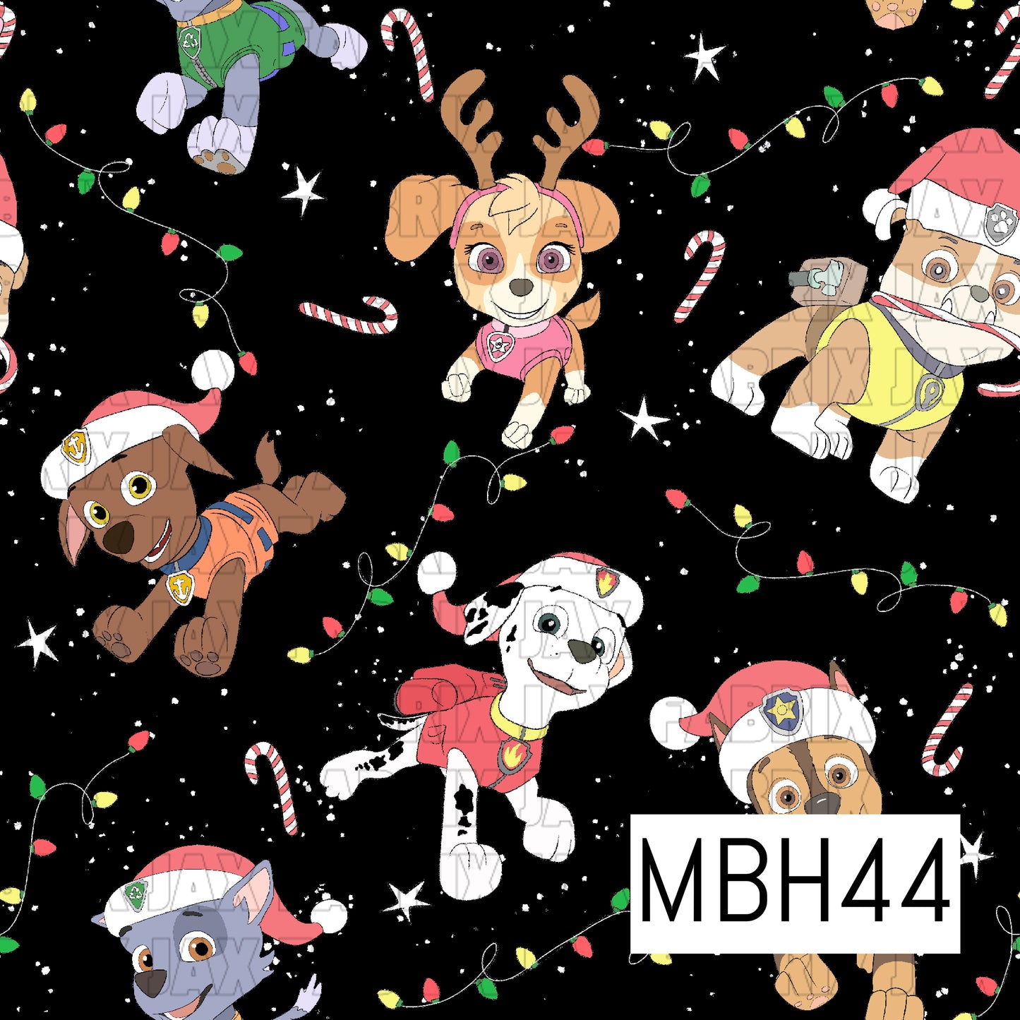 Christmas Dogs Black MBH44