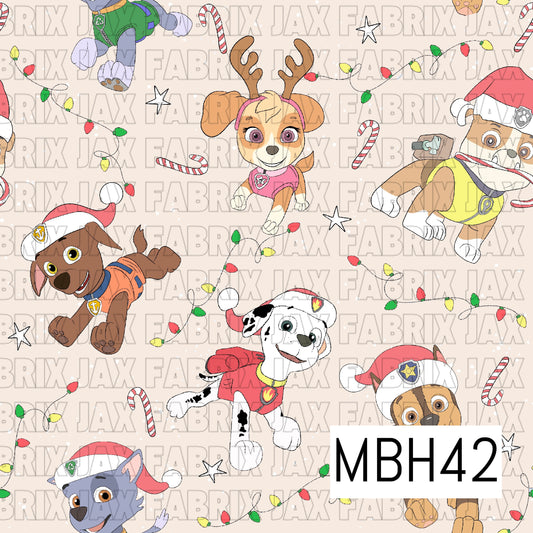 Christmas Dogs Cream MBH42