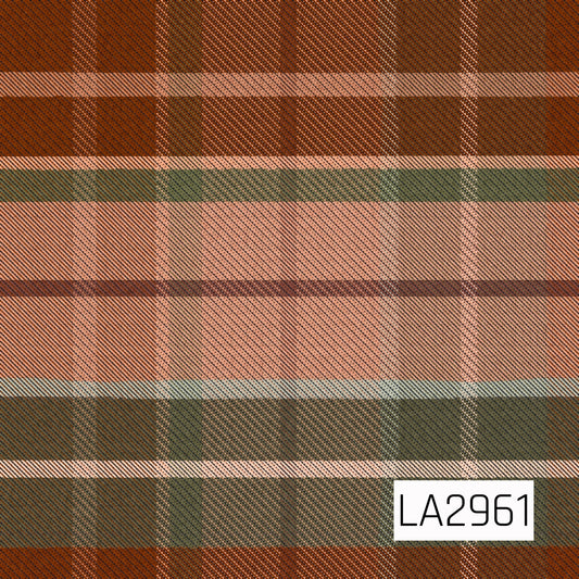 A timeless seamless plaid featuring warm peach, rust, olive green, chocolate brown, and soft cream tones woven into a classic tartan pattern. The rich autumn-inspired color palette creates a cozy, rustic look that's perfect for fall and Halloween-themed designs.
