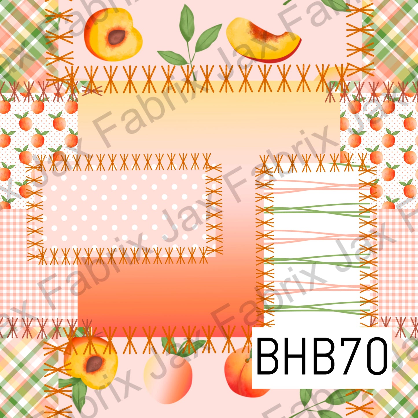 Peach Patchwork BHB70