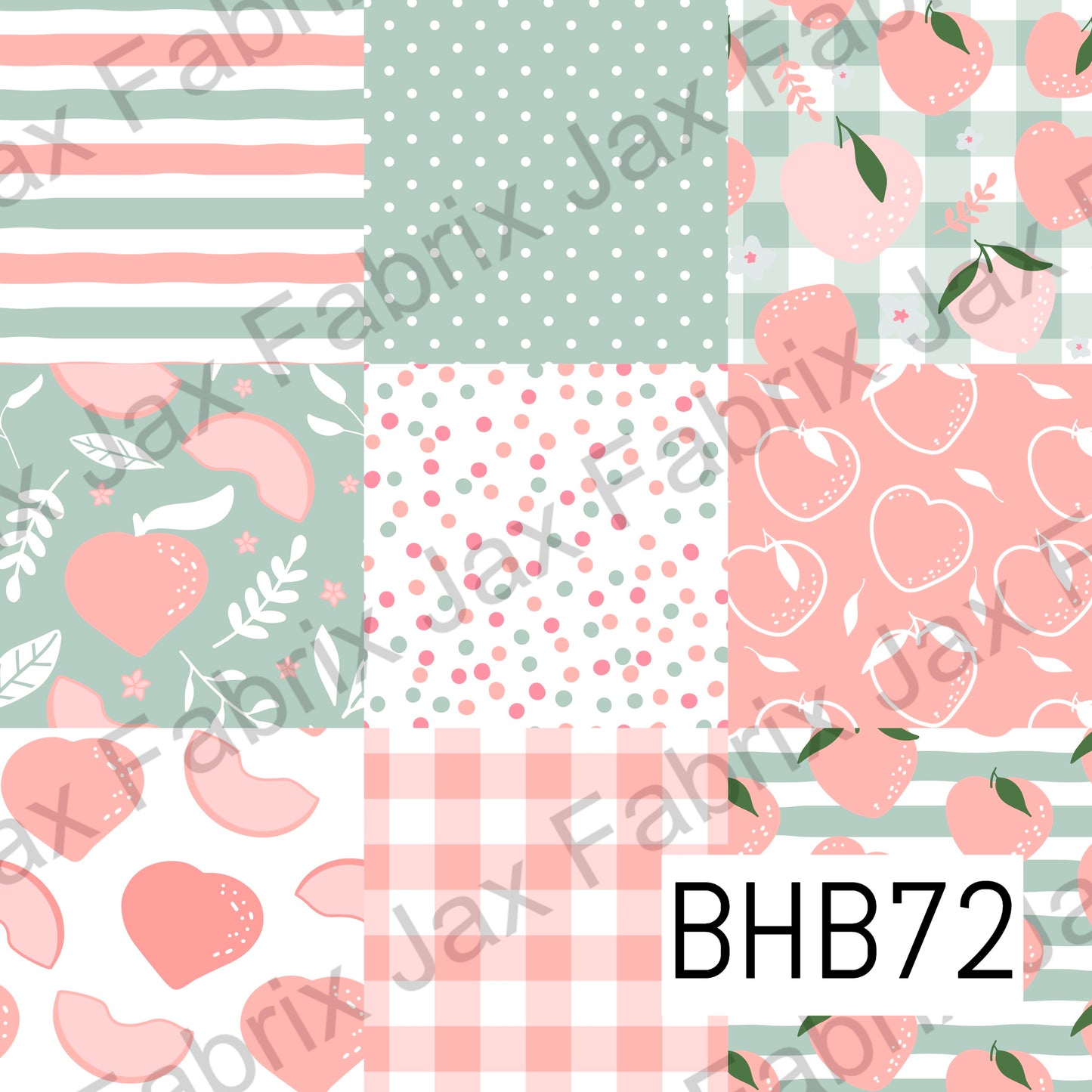 Pink Peach Patchwork BHB72