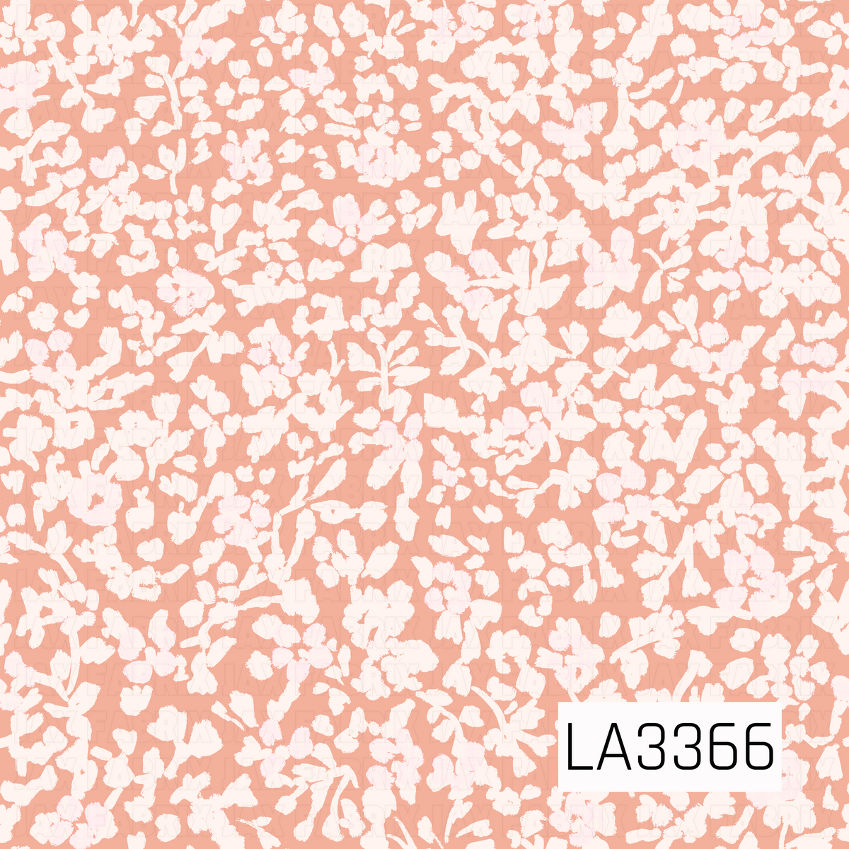 A delicate, vintage-inspired floral lace pattern featuring clusters of soft ivory flowers, tiny blossoms, and leafy vines scattered across a warm peach background. The textured, hand-painted details give this design a sweet, romantic cottage feel.
