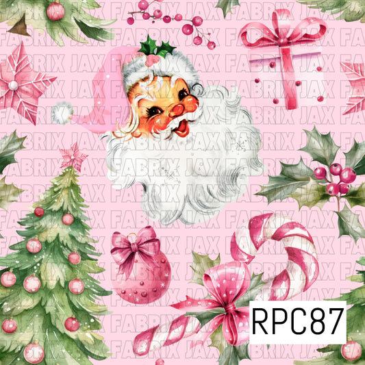 Retro Pink Santa RPC87