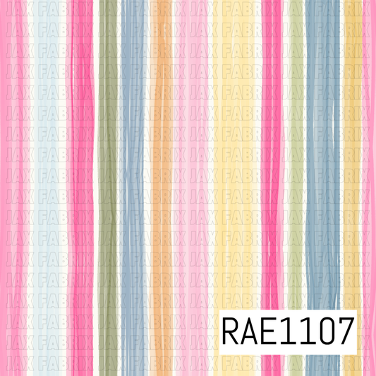 Pink and Blue Spring Floral Stripes RAE1107
