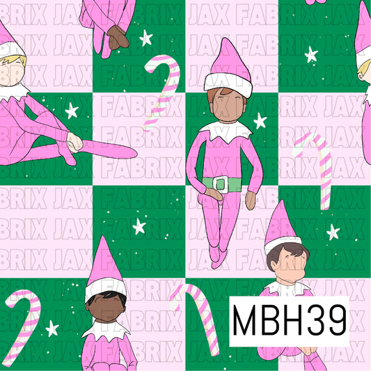 Pink and Green Elf Check MBH39