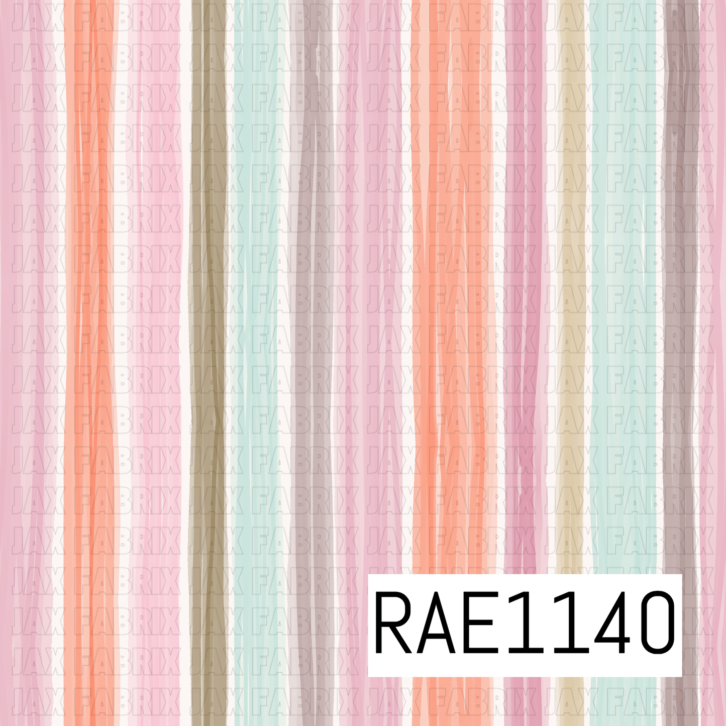 Pink Coral Blue Spring Stripes RAE1140