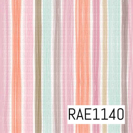 Pink Coral Blue Spring Stripes RAE1140