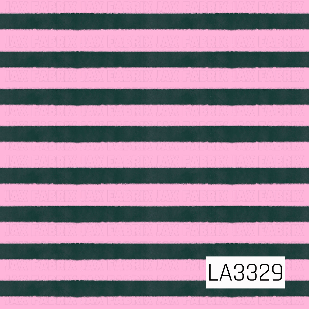 A playful horizontal stripe pattern featuring bright bubblegum pink and deep forest green. The softly textured, hand-painted edges add a fun, slightly imperfect look to the bold stripes.
