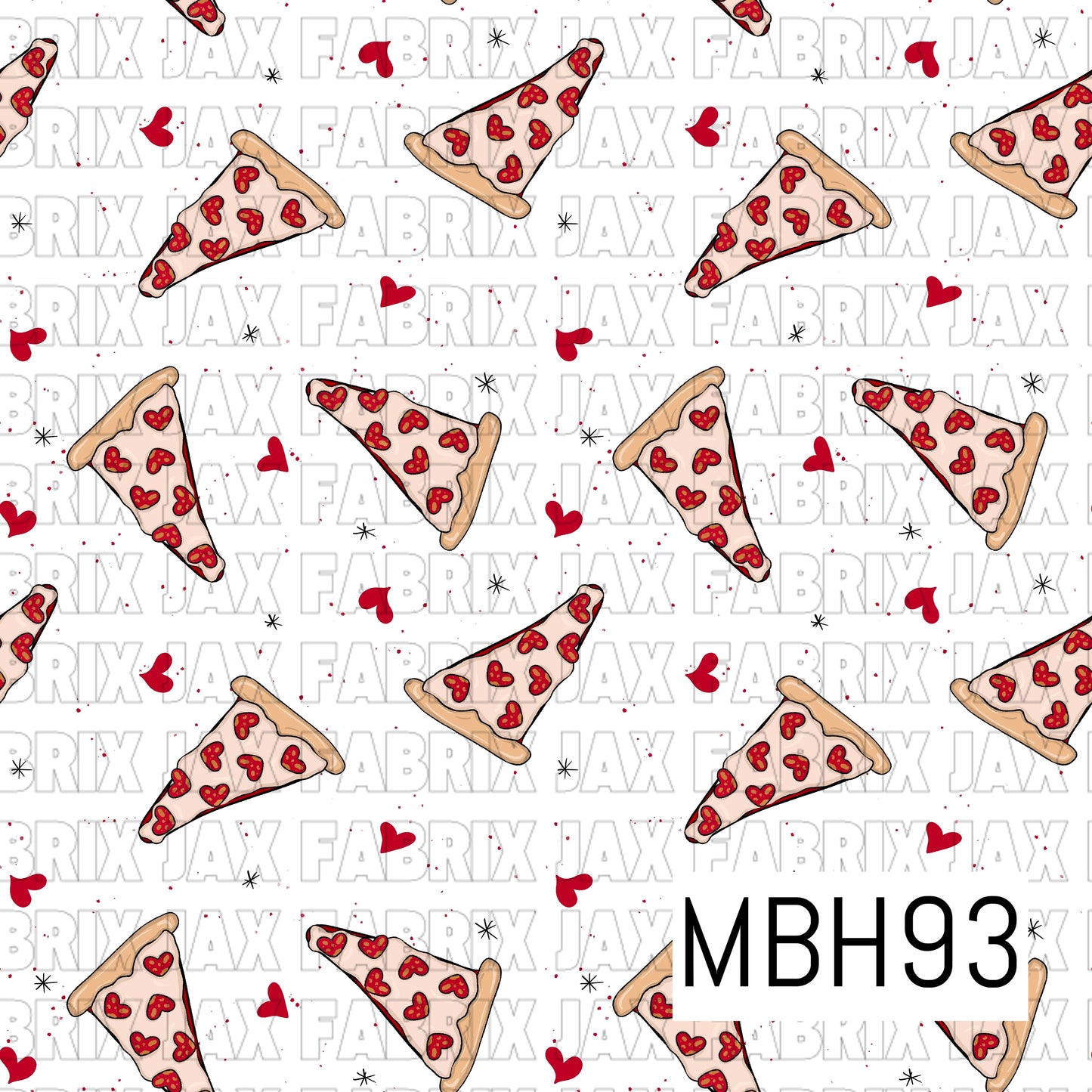 Pizza Hearts White MBH93
