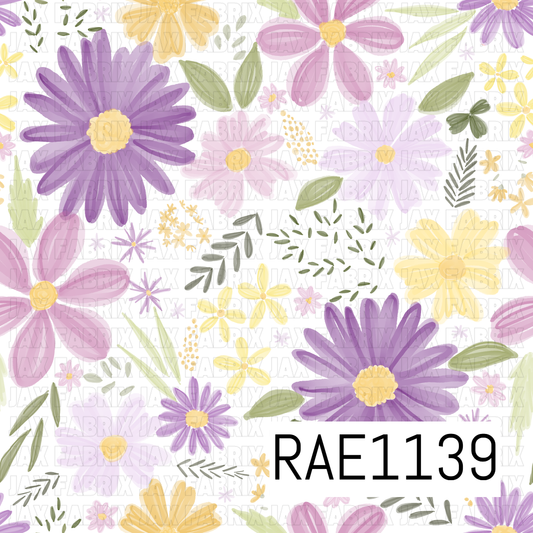 Purple Yellow Spring Floral RAE1139