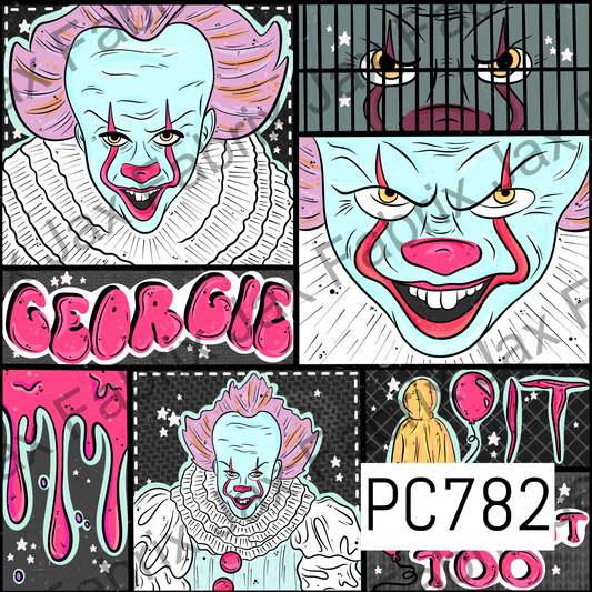 Clown Scare Mask Charcoal PC782