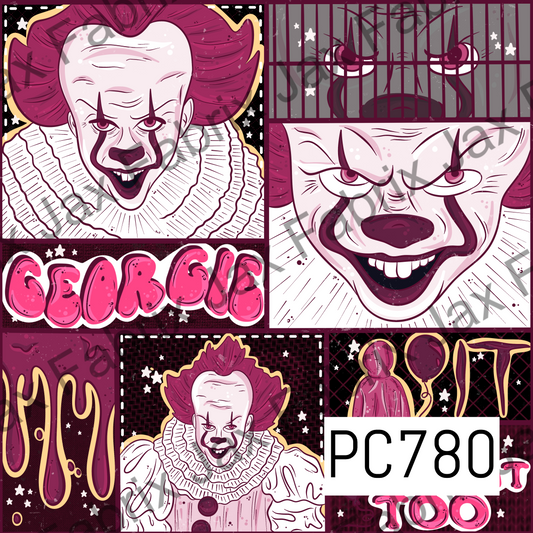 Clown Scare Mask Maroon PC780
