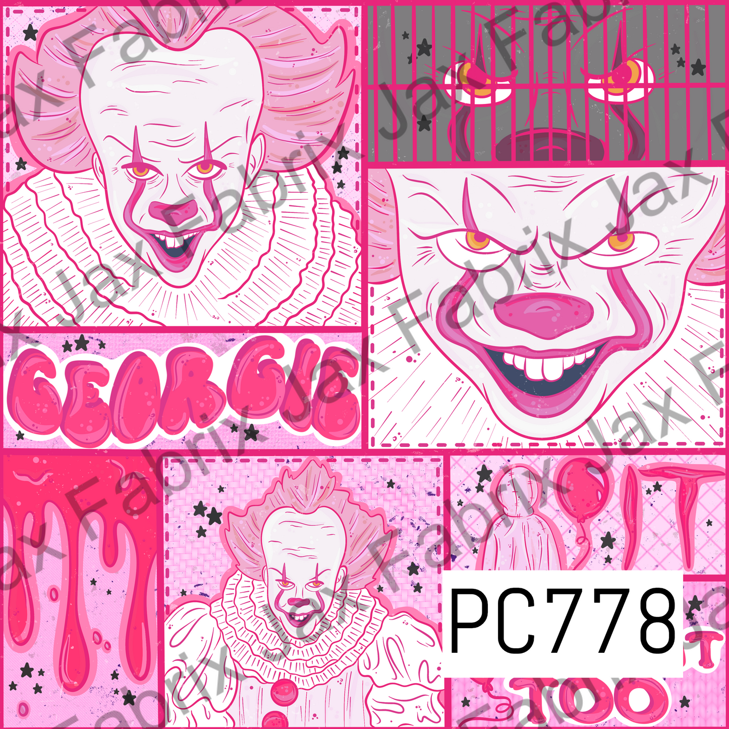Clown Scare Mask Pink PC778