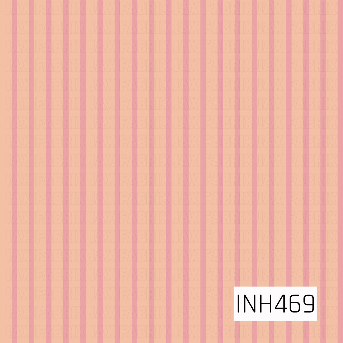A warm, playful striped pattern featuring hand-drawn vertical lines in dusty rose pink over a soft peach background. The stripes have a slightly uneven, organic look that adds a subtle whimsical touch while still feeling simple and timeless. The warm tonal color palette makes it a versatile coordinate for florals, retro prints, and other playful designs.