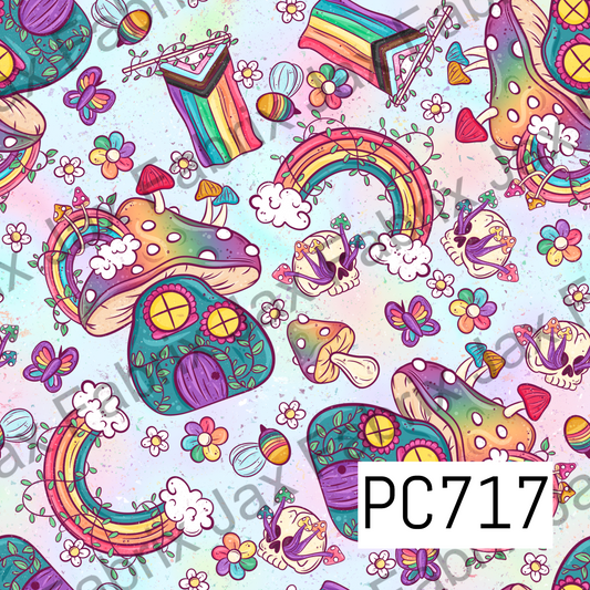 Rainbow Cottagecore Pastel Tie Dye PC717