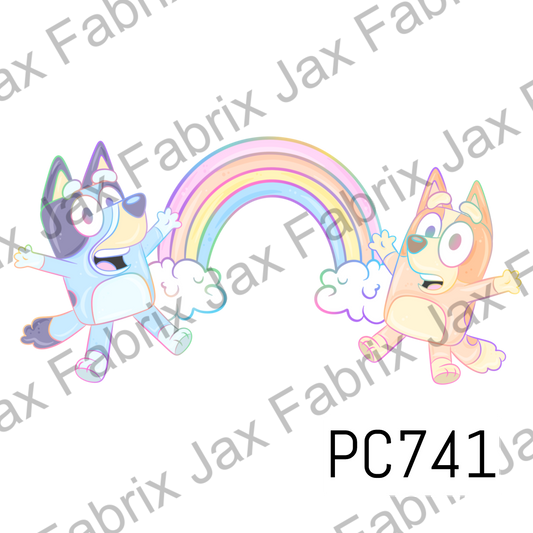 Rainbow Dog PNG PC741