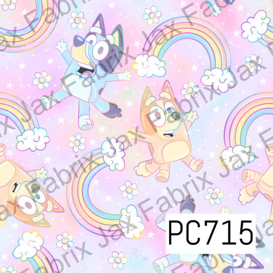 Rainbow Dogs Pink Multi PC715