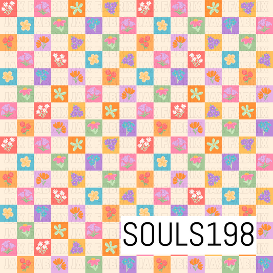 Rainbow Floral Check SOULS198