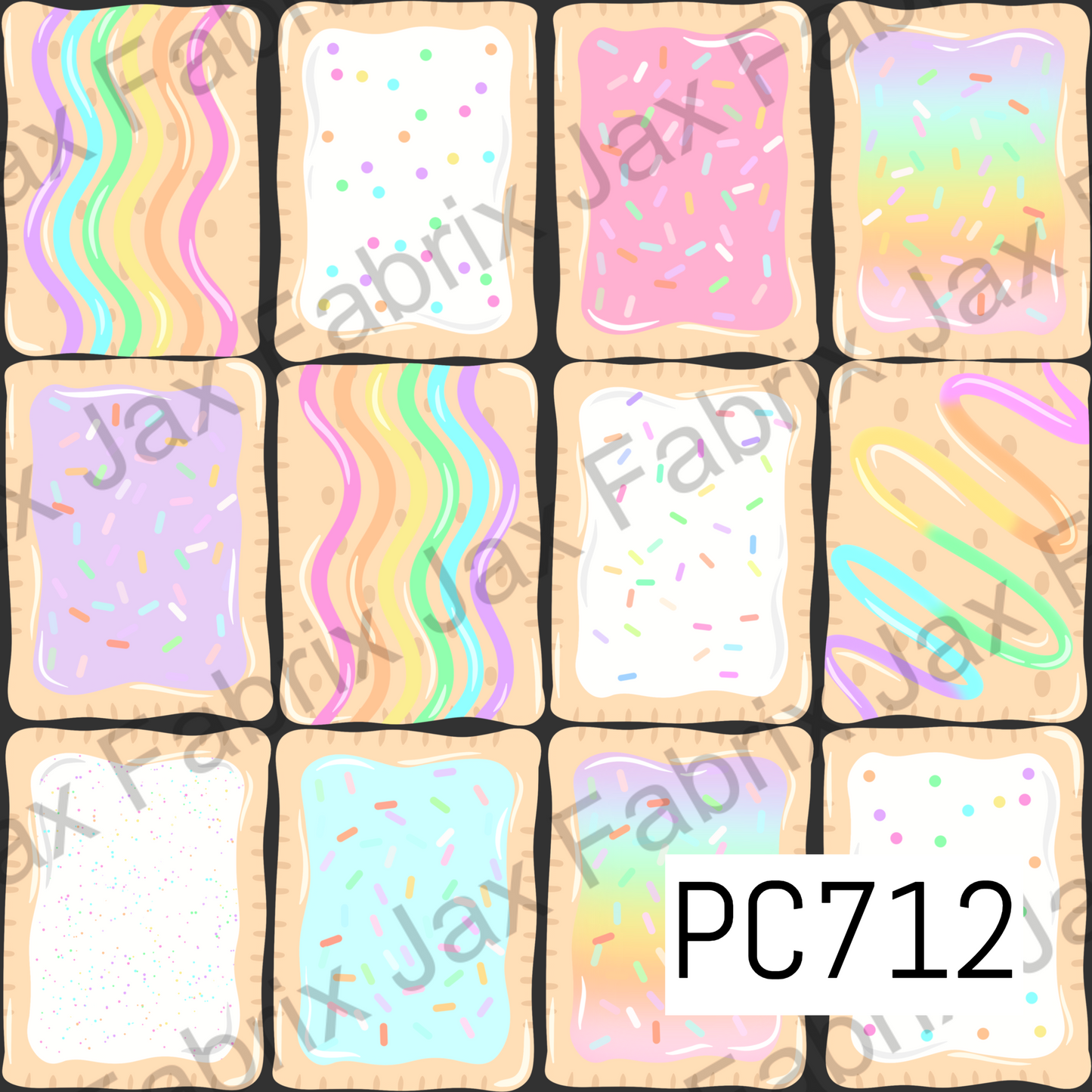 Rainbow Pastries Charcoal PC712
