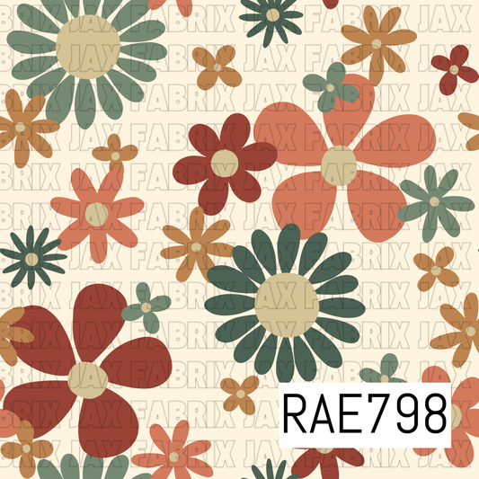 Retro Christmas Flowers RAE798