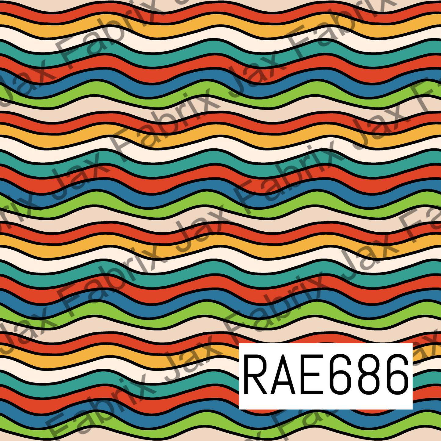 Retro Wavey Stripes RAE686